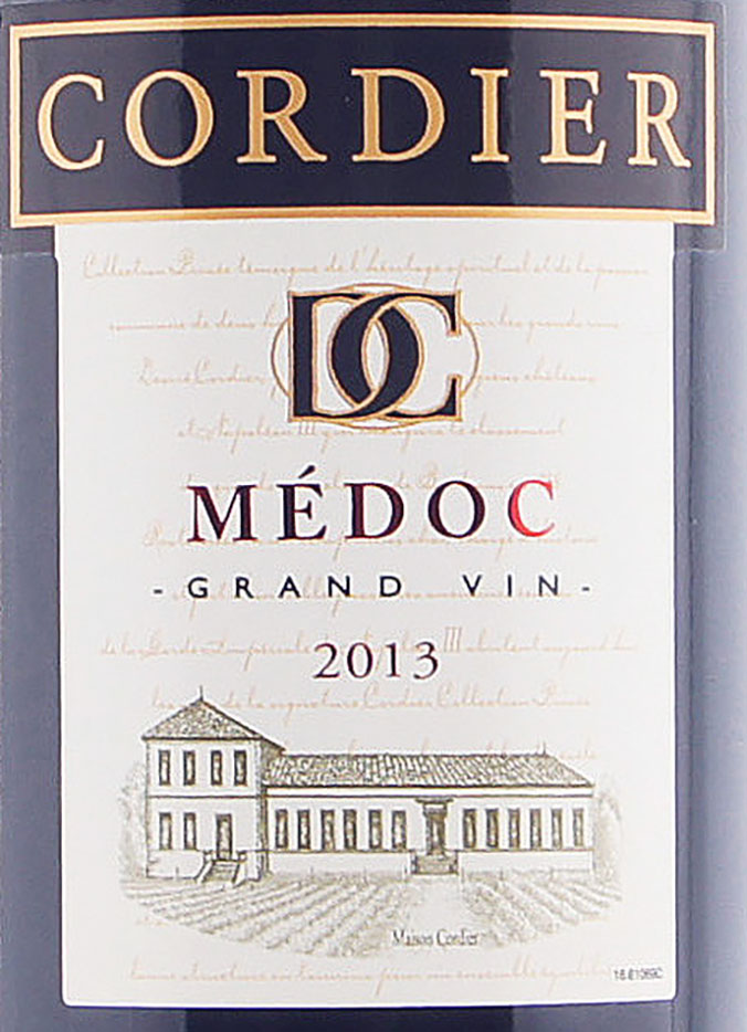 Этикетка Медок АОС 2013 красное сухое 0.75л Cordier Mestrezat Grands Crus