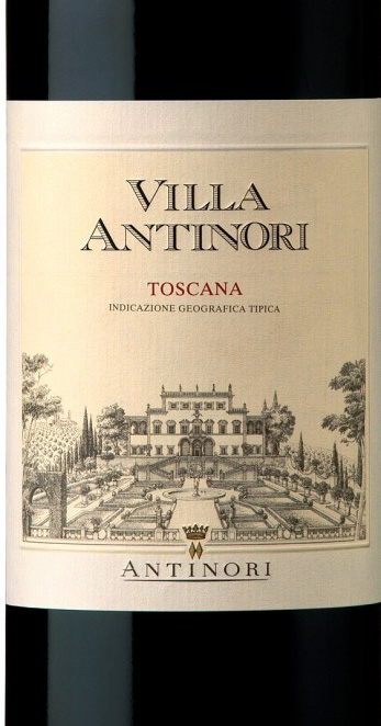 Этикетка Вилла Антинори Россо Тоскана ИГТ 2015 0.75л. красное сухое Marchesi Antinori S.p.A.13.5%