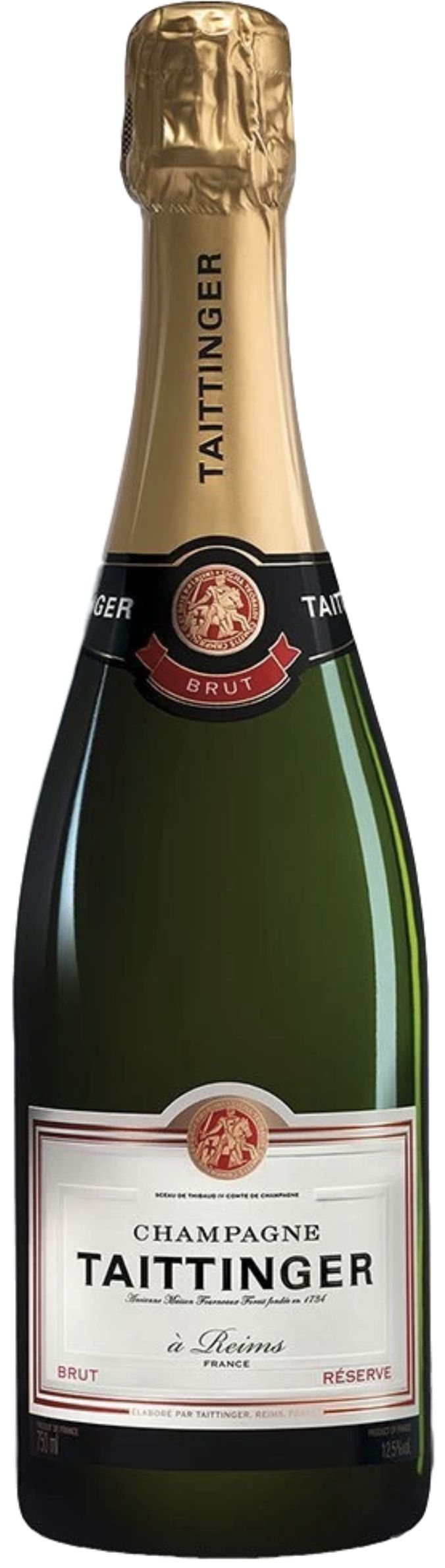Шампанское Тэтэнжэ Брют Резерв, белое брют, 0.75 л