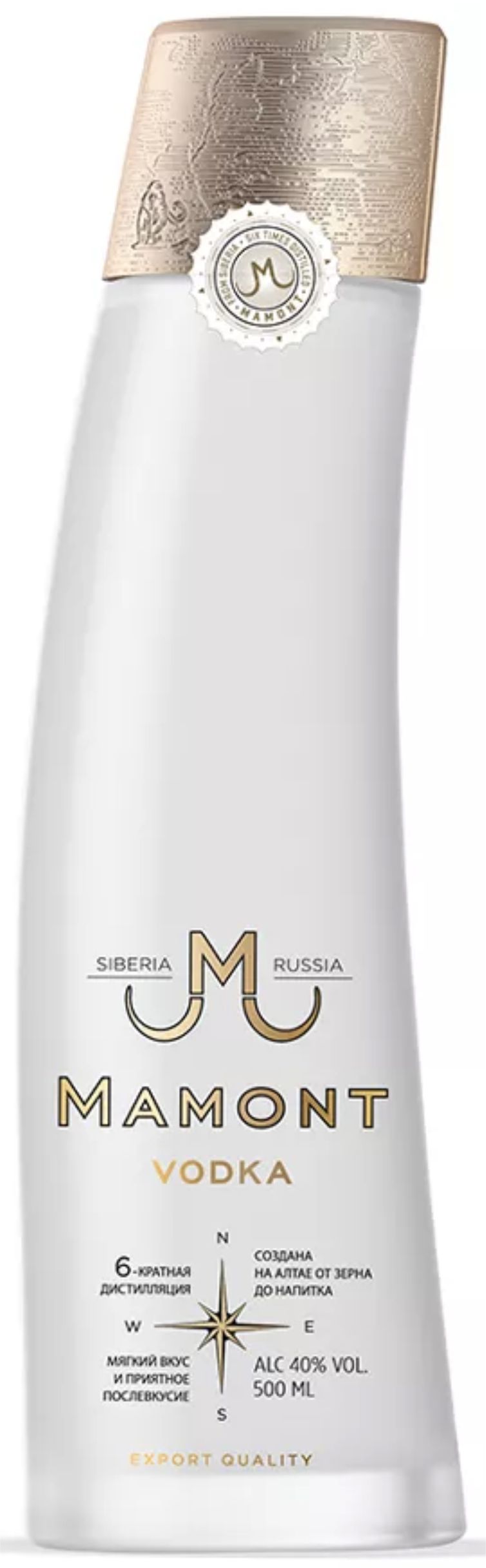 Водка Мамонт, 0.5 л