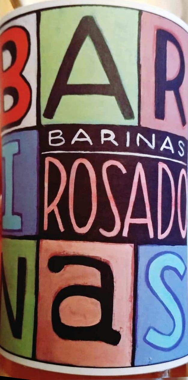 Этикетка Вино ординарное сортовое сухое розовое "Хумилья. Баринас Роcадо" 2020г креп 12,5%, емк  0,75л
