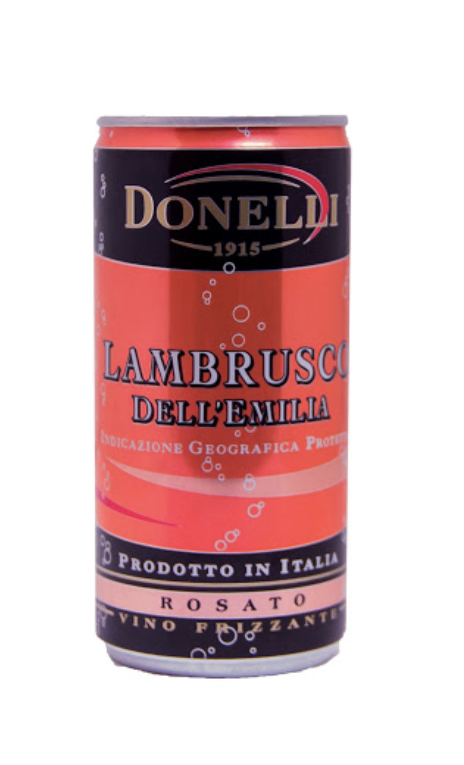 Этикетка Игристое вино Донелли Ламбруско, розовое полусладкое, 0.2 л