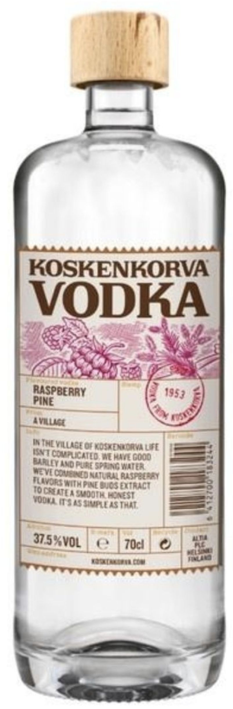 Водка Коскенкорва со вкусом малины и сосны, 0.7 л - купить в Smart Wine Shop