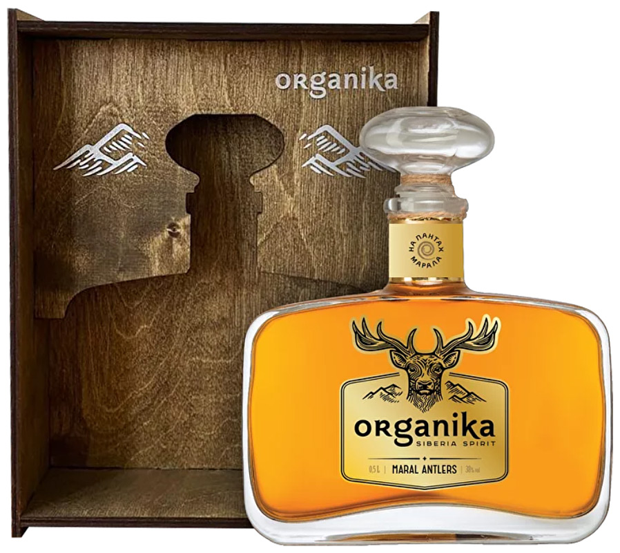 Настойка горькая "ОРГАНИКА НА ПАНТАХ МАРАЛА (ORGANIKA BITTER WITH MARAL ANTLERS), креп. 38%, емк 0,5л в п/у