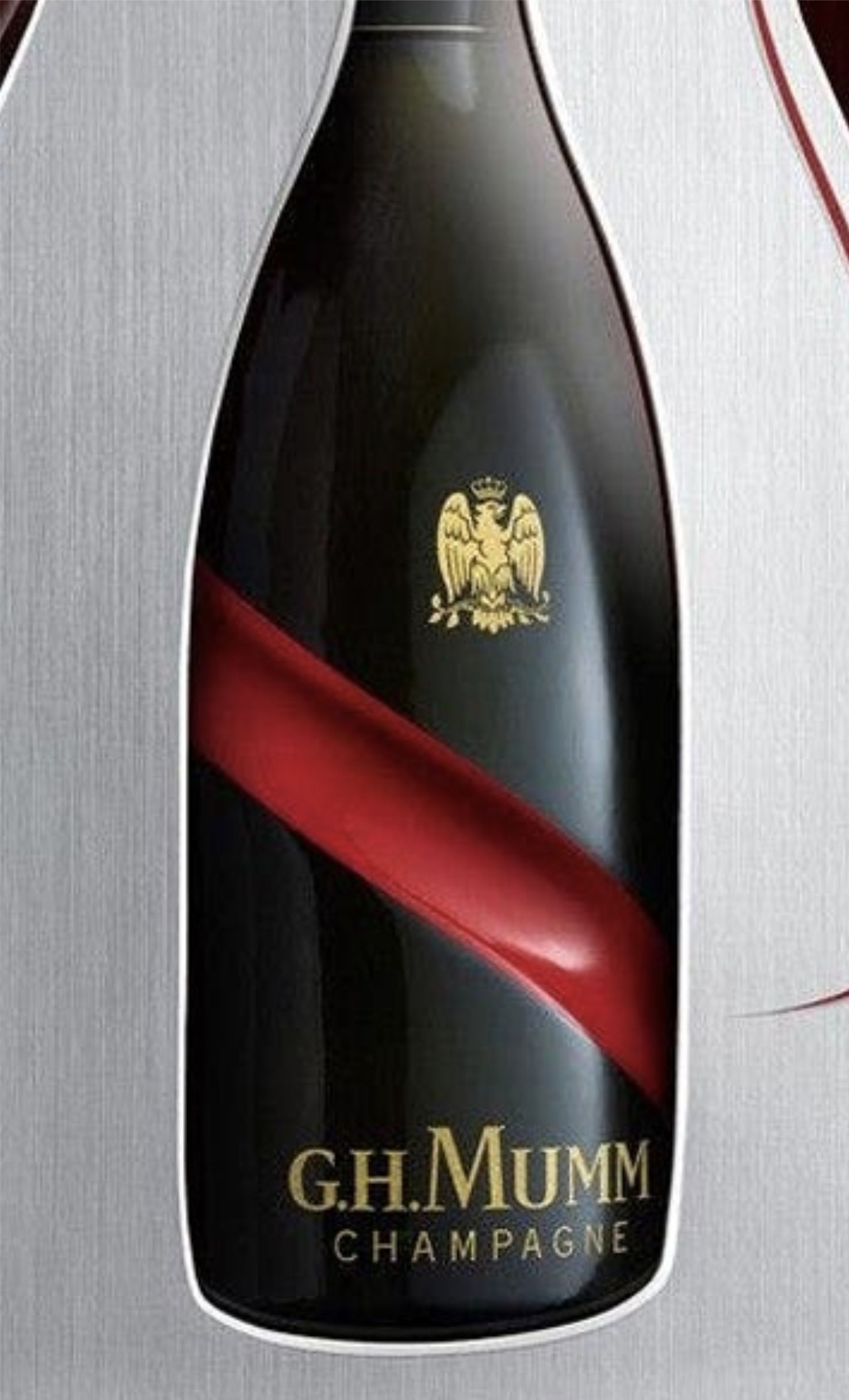 Этикетка Мумм Кордон Руж 0.75л. п/у с двумя бокалами