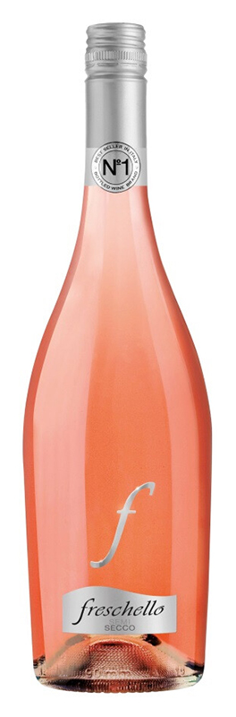 Вино игристое жемчужное брют розовое "Фрескелло Фризанте Розато" 2020г креп 10,5%, емк 0,75л