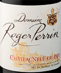 Этикетка Вино выдержанное красное сухое "Домен Роже Перрен Шатенеф-дю-Пап"  креп 15%, емк  0,75 л