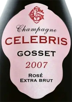 Этикетка Игристое вино розовое экстра брют "Госсе Селебри Розе"2007г креп 12%,  емк  0,75л п/у
