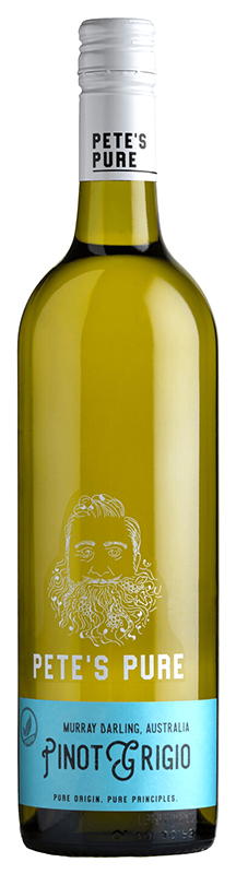 Вино ординарное сортовое "Питс Пур Пино Гриджио" 2021г  полусухое белое  креп 12%, емк  0,75л.