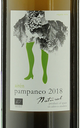 Этикетка Пампанео Айрэн Натурал столовое сухое белое  2018, 12,5%, 0,75л.Эсенсиа Рурал С.Л., Испания
