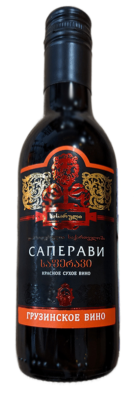 Вино сортовое ординарное сухое красное "Сихарули" 2020г креп 13%, емк 0,187л