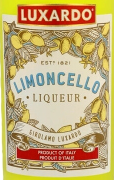 Этикетка ЛИКЕТ Люксардо Лимончелло ("LUXARDO LIMONCELLO") десертный ликер  креп 27%, емк 0.75л