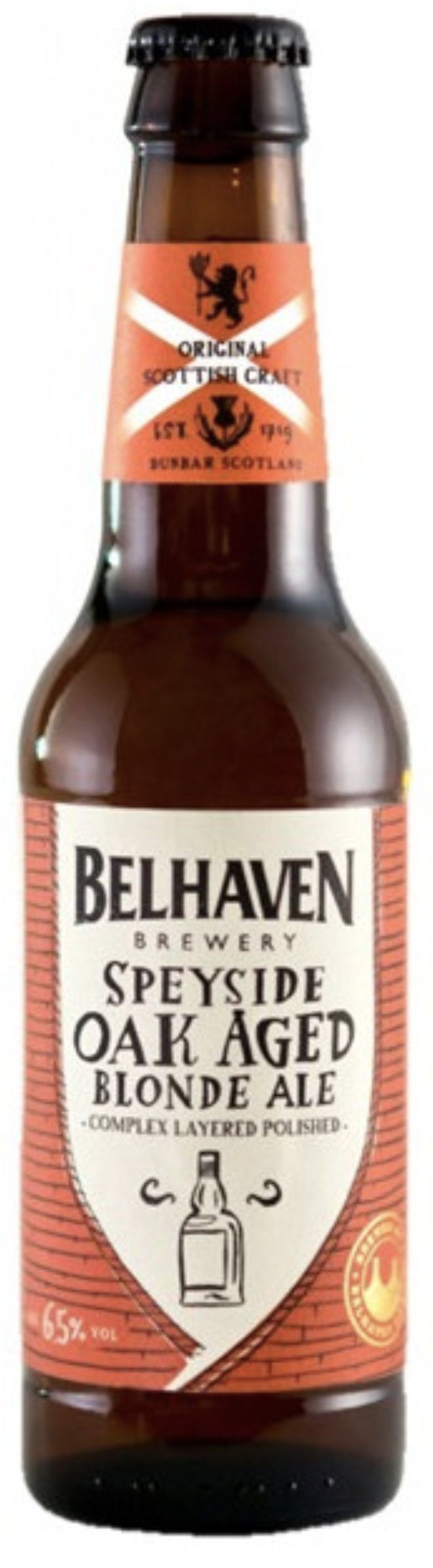 Пиво Белхевен Спейсайд Блонд светлое пастеризован. 0,33л бут алк.6,5%
