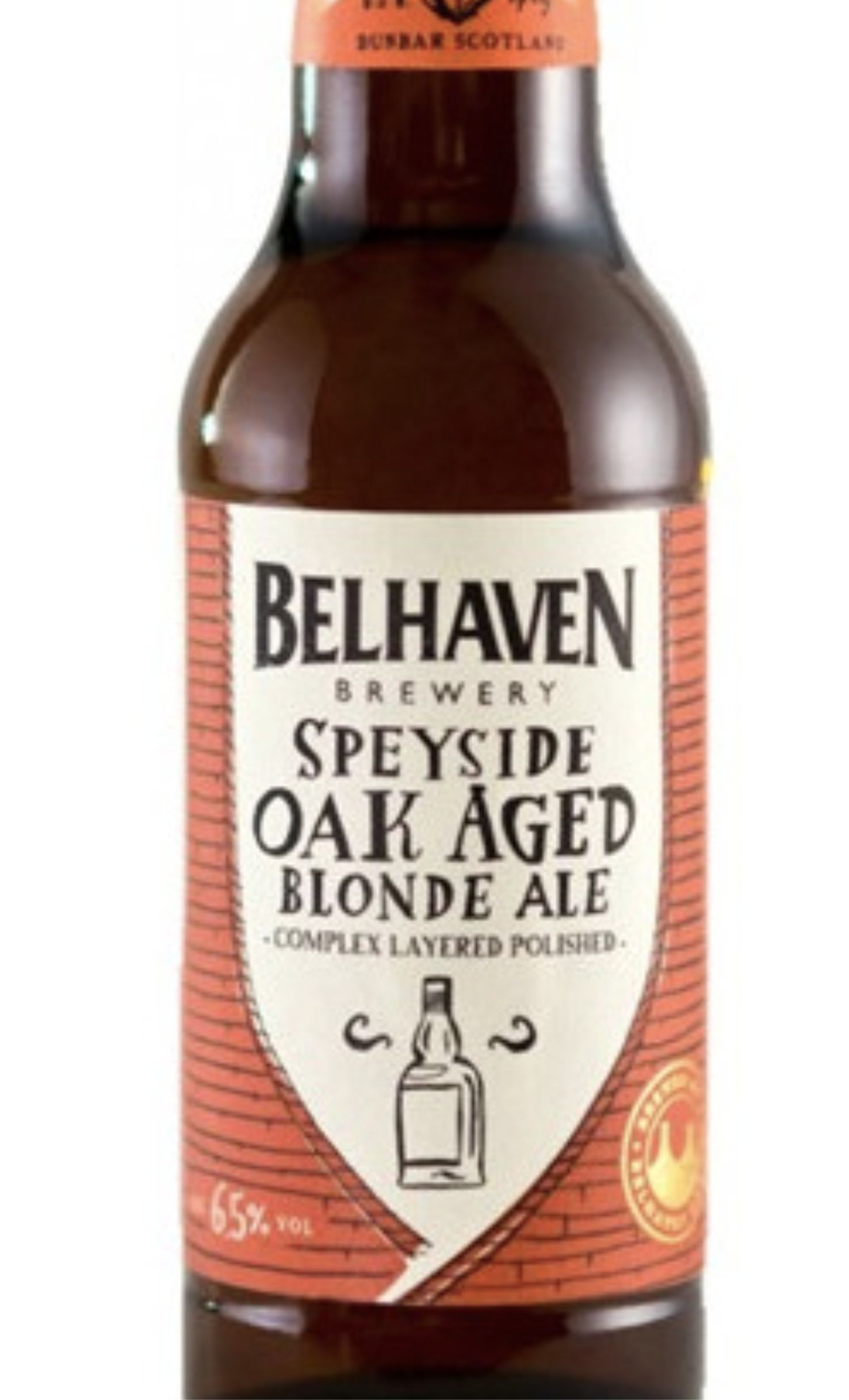 Этикетка Пиво Белхевен Спейсайд Блонд светлое пастеризован. 0,33л бут алк.6,5%