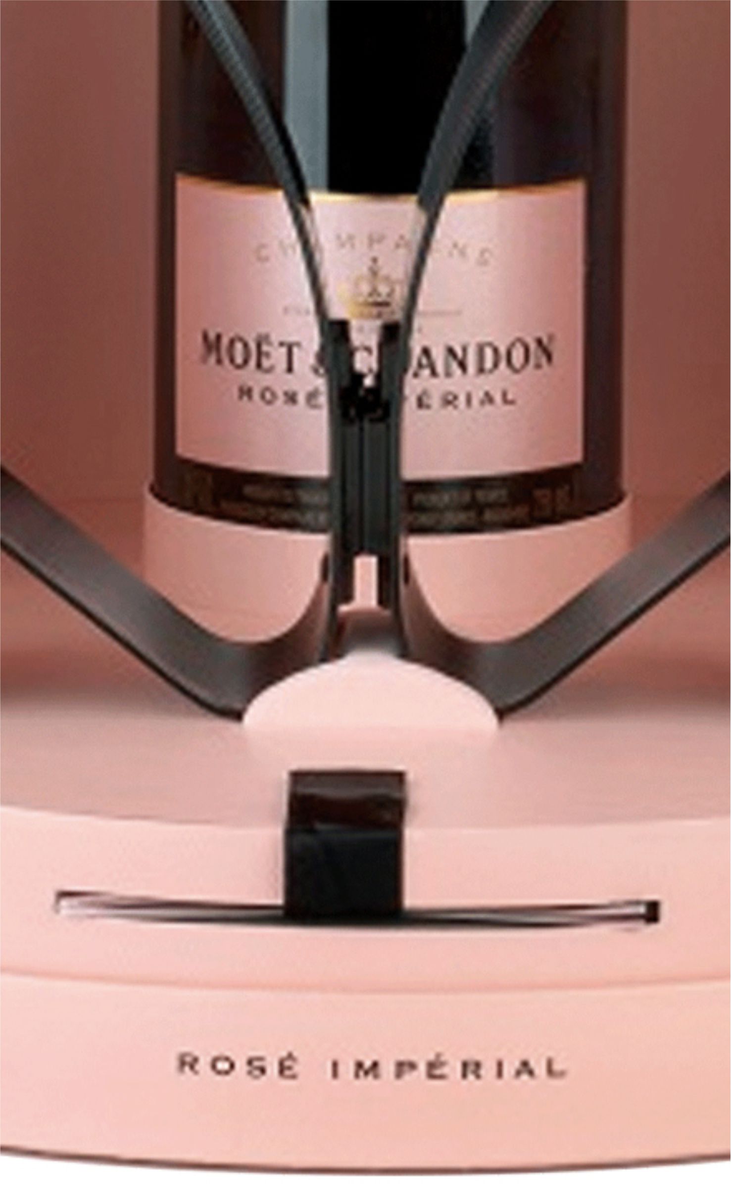 Этикетка Шампанское Моэт и Шандон Розе Империаль Блэк Тай с 2 бокалами, брют розовое, 0.75 л