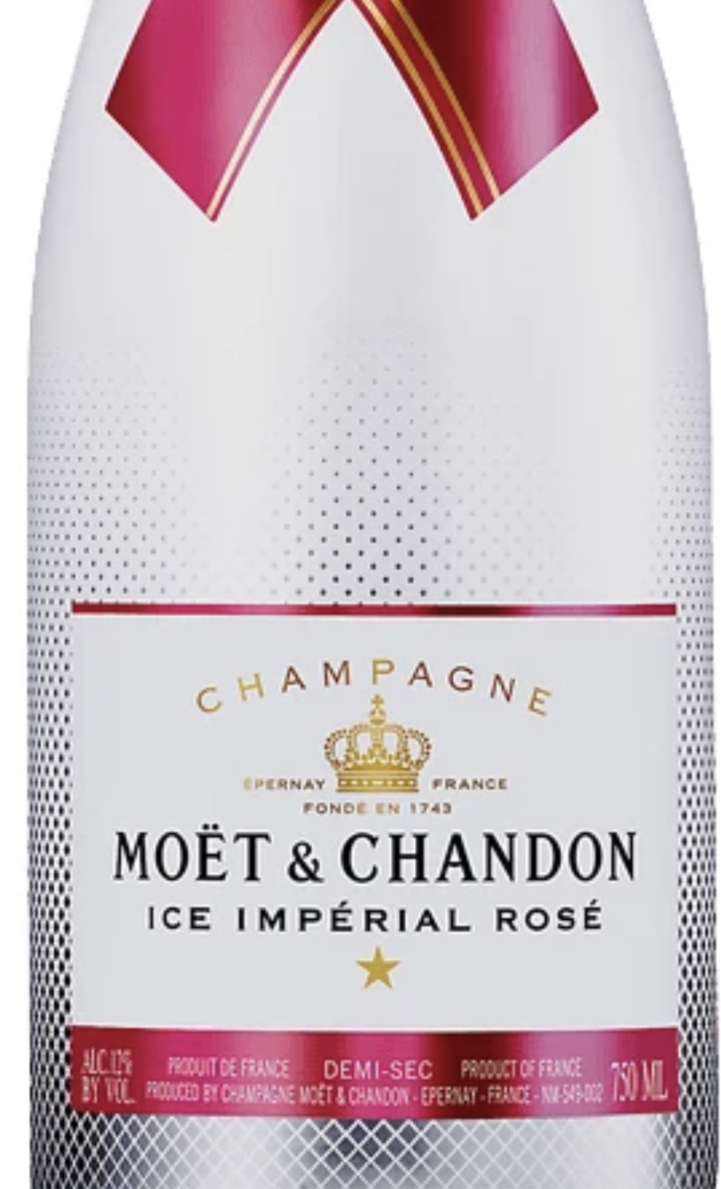 Этикетка Шампанское Моэт и Шандон Айс Империал Розе, розовое полусухое, 0.75 л
