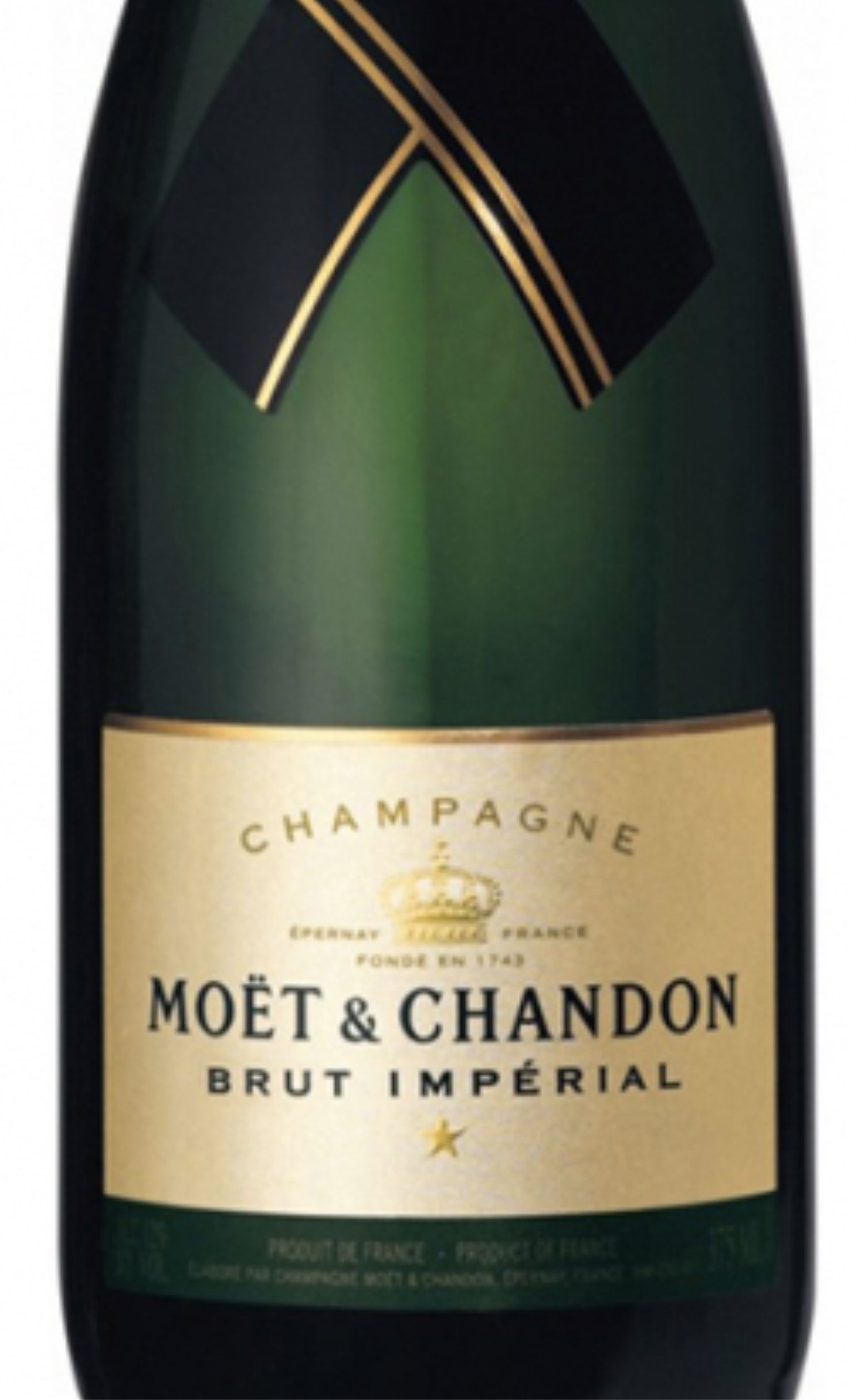 Этикетка Шампанское Моэт и Шандон Брют Империал, белое брют, 0.375 л