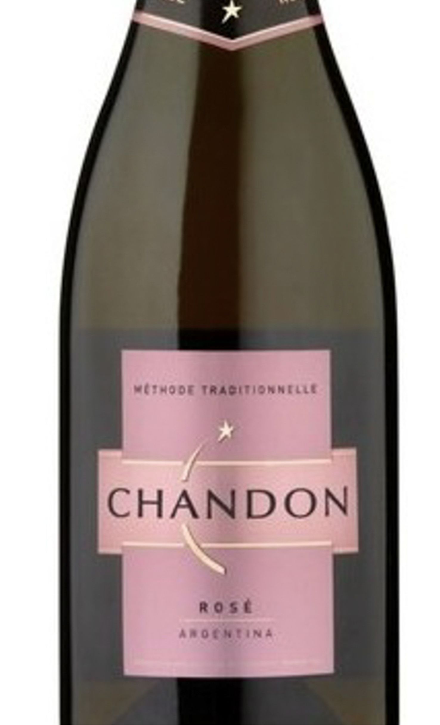 Этикетка Игристое вино Шандон Брют Розе, розовое брют, 0.75 л