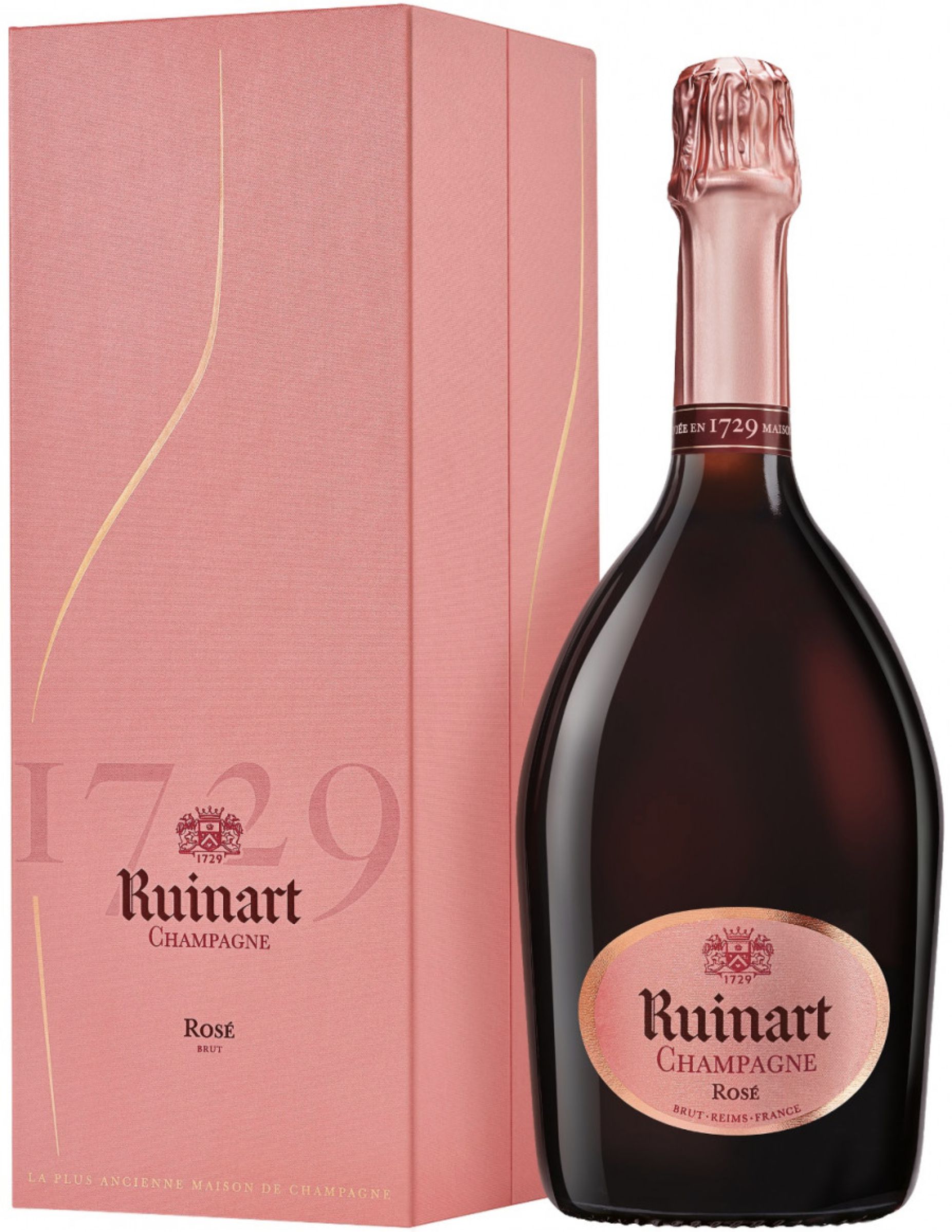 Шампанское Рюинар Розе, розовое брют, 0.75 л