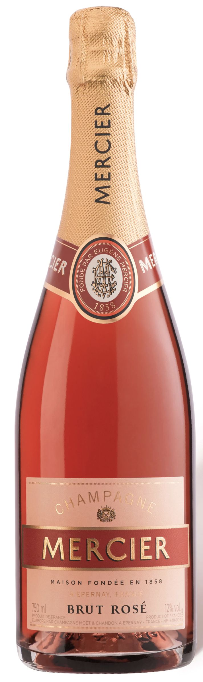 Шампанское Мерсье Брют Розе, розовое брют, 0.75 л