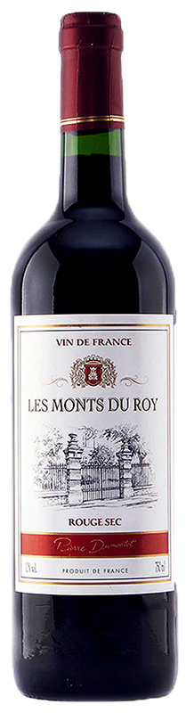 Вино ординарное Ле Мон ду Руа красное сухое,  Пьер Дюмонте креп 12,5%, емк 0,75л