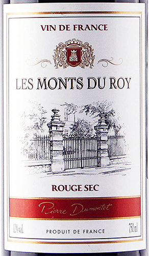 Этикетка Вино ординарное Ле Мон ду Руа красное сухое,  Пьер Дюмонте креп 12,5%, емк 0,75л