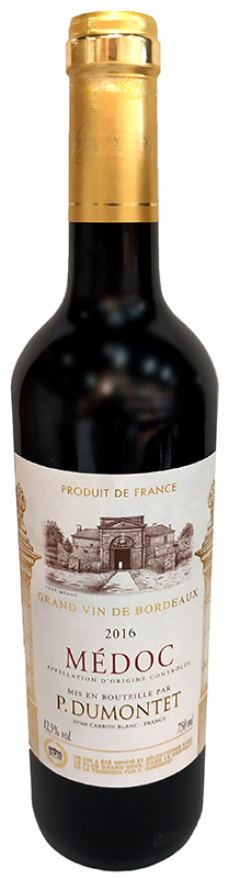 Вино выдержанное Пьер Дюмонте 2016г AOC Медок красное сухое Пьер Дюмонте креп 13%, емк 0,75л