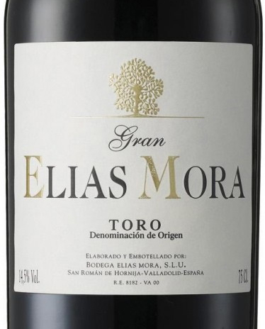 Этикетка Элиас Мора "Гран" 2012 Торо DO красное сухое 0.75л