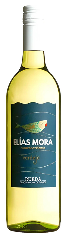 Вино ординарное сортовое "Elias Mora Contracorriente Verdejo"  Элиас Мора Контракориенте Вердехо 2021г  белое сухое креп