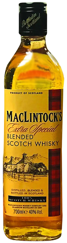 Виски шотландский купажированный МакЛинтокс Экстра Спешл выдержка 3 года  креп 40%, емк  0,7л