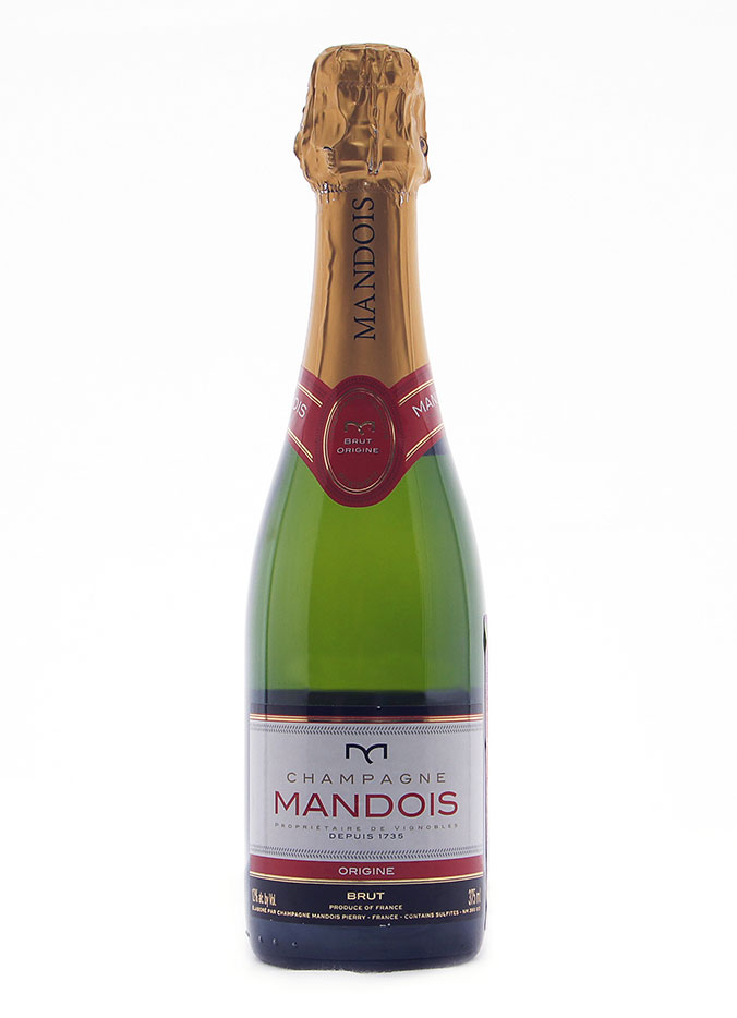 Шампанское Мандуа Брют Орижин, белое брют,  0.375 л
