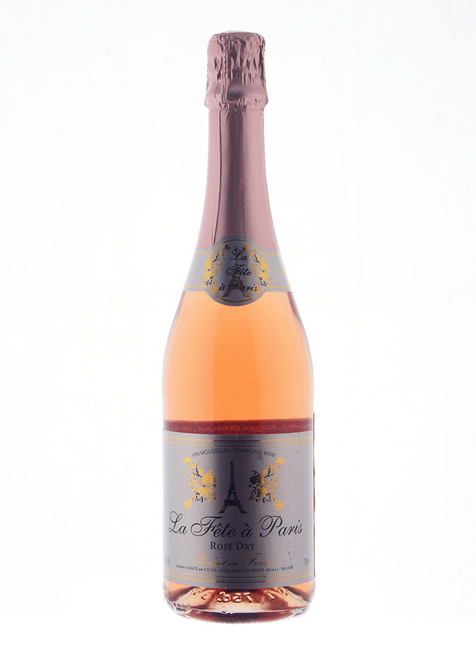 Игристое вино Ля Фэт а Пари, розовое сухое, 0.75 л