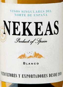 Этикетка Вино ординарное Некеас Бланко 2021г  белое сухое  креп 12,5%, емк 0.75л.