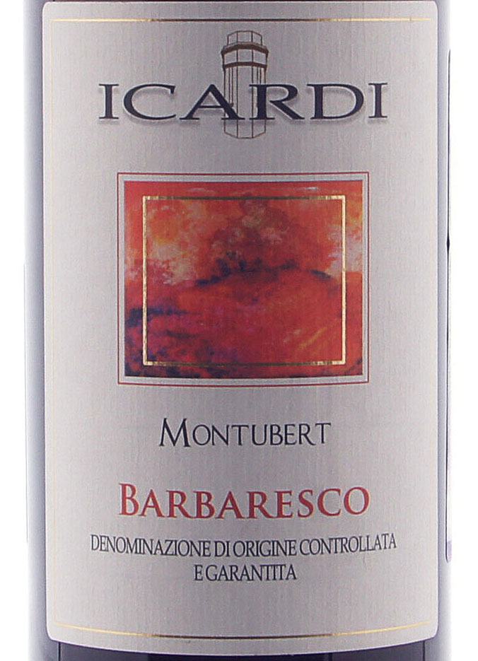 Этикетка Монтуберт Барбареско Икарди 2011 г. красное сухое 0,75 л.
