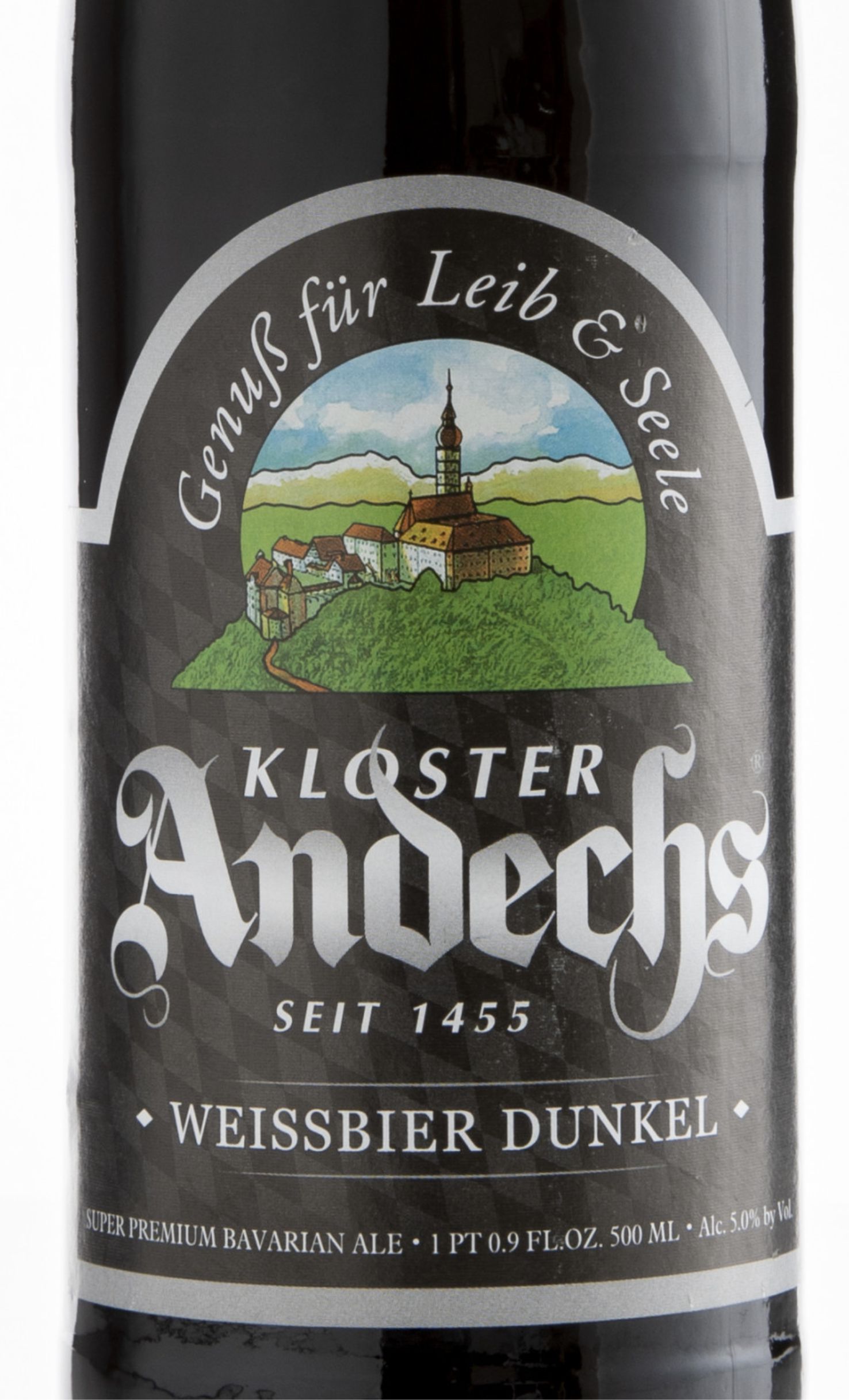 Этикетка Андекс Вайсбир Дункель Пиво Темное Andechs Weissbier Dunkel 5% 0,5л